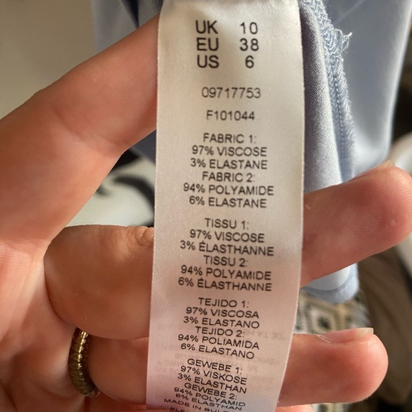 ASOS Petite Baby Blue Mesh Top Dress - Picture 4 of 6